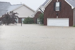 Flooded houses