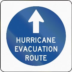 hurricane evacuation route